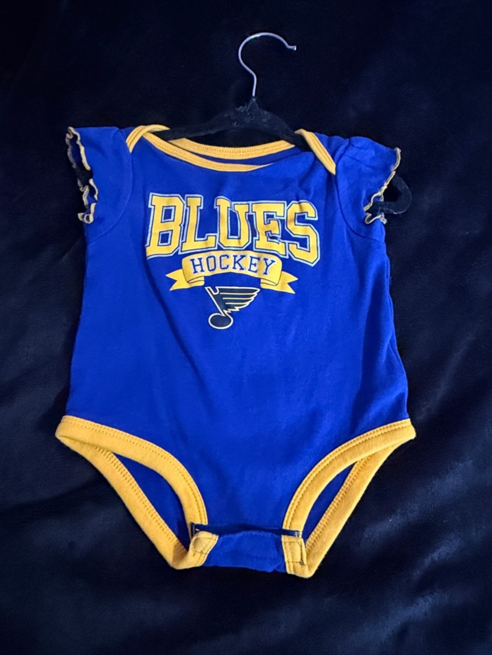 NHL Blues Blue and Yellow Baby Onesie